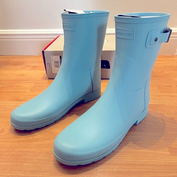 Hunter Shoes - NEW Hunter Artic Mint Original Refined Short Rain Boots, Size 11